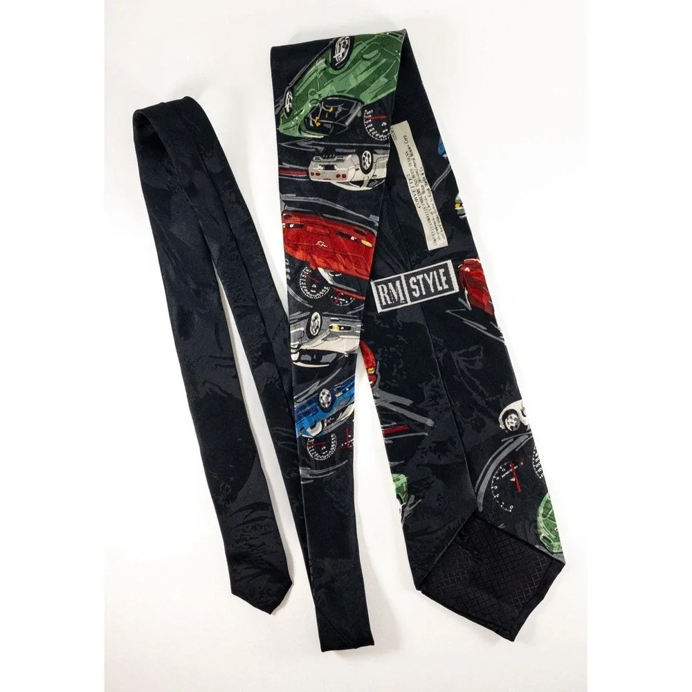 Vtg 1994 Ralph Marlin Corvette II Silk Tie Dennis Simon Automotive Chevy C5 C4